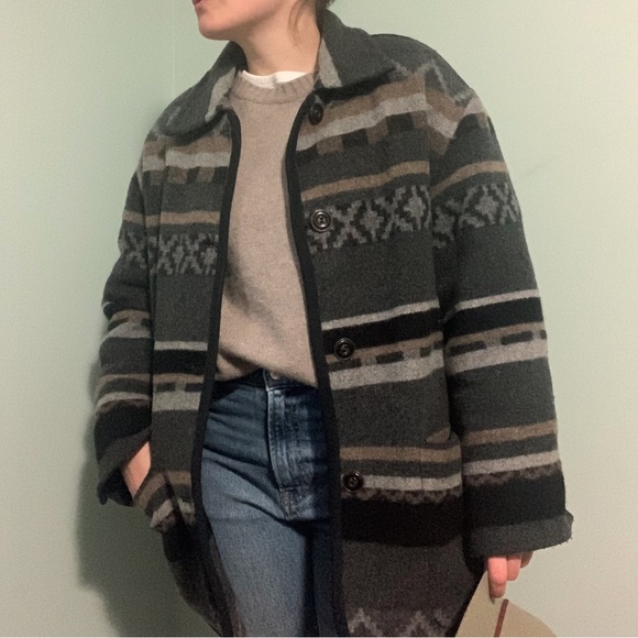 vintage western print coat - Picture 1 of 7